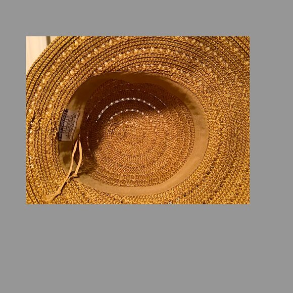 Sun 'N' Sand Medium Brim Beige Summer Hat with embellished crown. New with Tags! - Picture 7 of 11